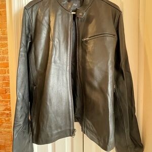 DSTLD Black Leather Jacket